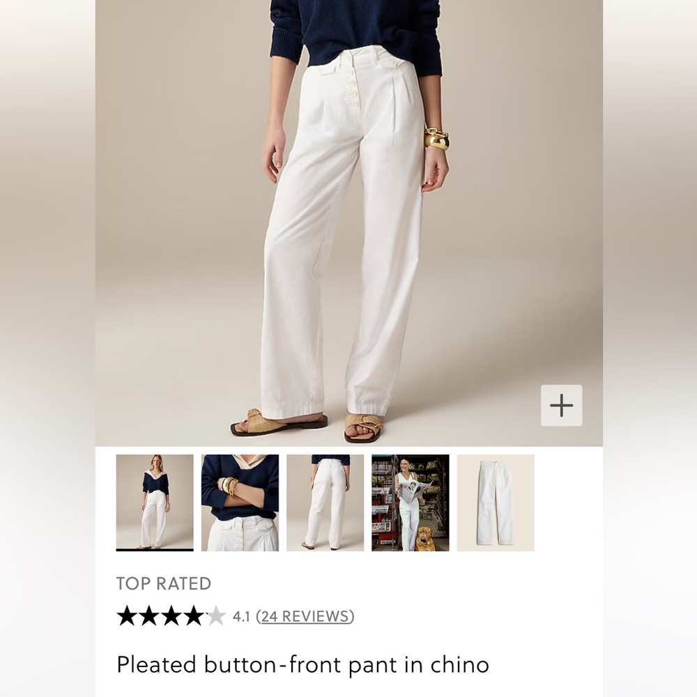 NWT J. Crew Pleated button-front pant navy size 4